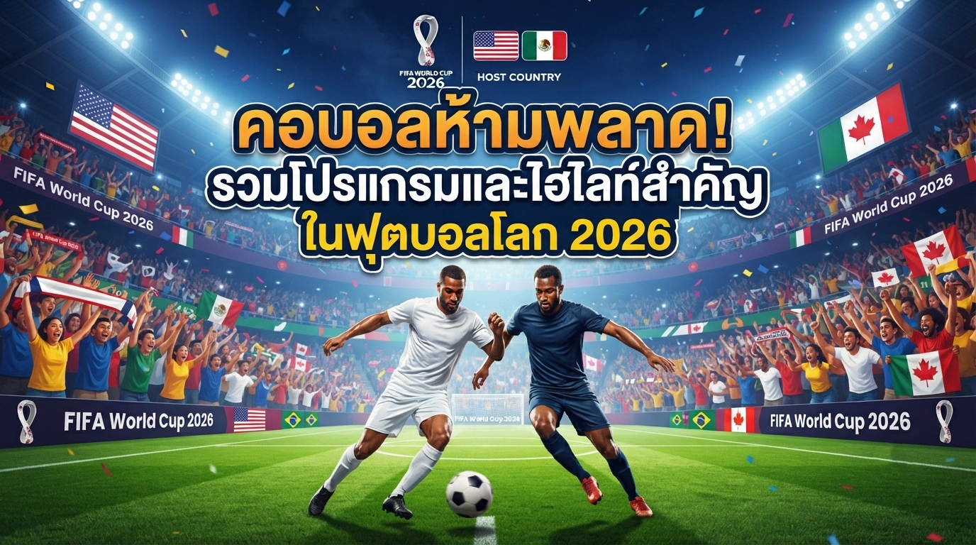 คอบอลห้ามพลาด! รวมโปรแกรมและไฮไลท์สำคัญในฟุตบอลโลก 2026